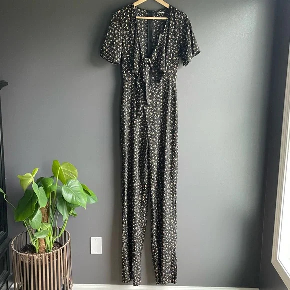 Asos Fashion Union Tall Tie Front Jumpsuit in Floral NWT - 4 Tall - Picture 3 of 9